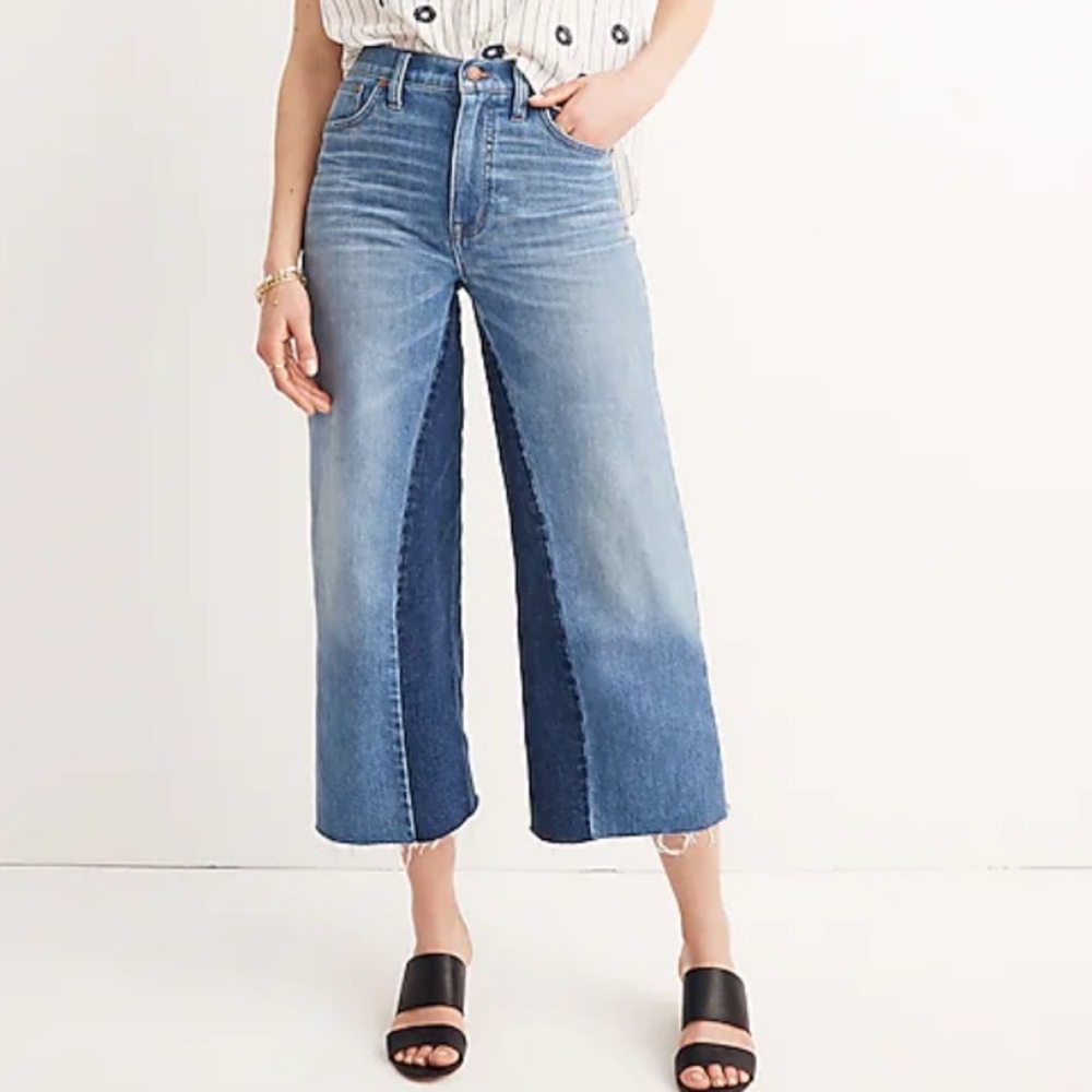 Wide-Leg Crop Jeans: Gusset Edition